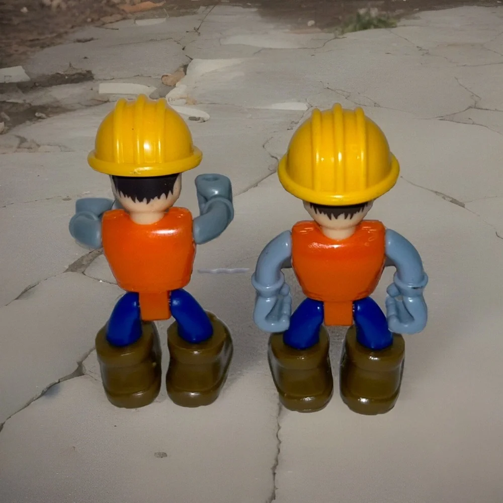Machine Maker Construction Worker Replacement Figures 2.5” Set Of 2 Nikko Toys